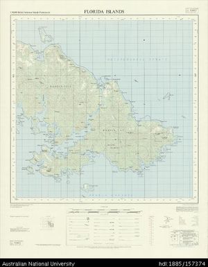 Solomon Islands, British Solomon Islands Protectorate, Florida Islands, Series: X711, Sheet 9-160-2, 1974, 1:50 000