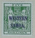 Stamp: New Zealand - Western Samoa Five Shillings