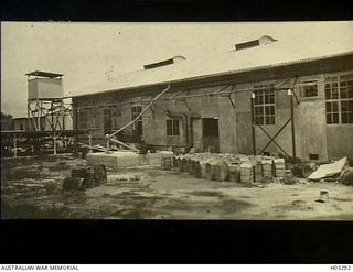 Bitapaka, New Britain. c. 1914. The wireless station which, partly built at the time of Allied occupation in 1914-09, was completed by the Australian Military Administration