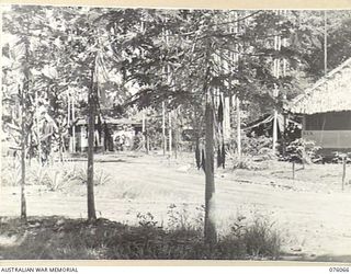 LAE, NEW GUINEA. 1944-09-21. AN EXTERIOR VIEW OF THE QUARTERS BUILT FOR GENERAL SIR THOMAS BLAMEY, CBE, KCB, CMG, DSO, VD, COMMANDER, ALLIED LAND FORCES, SOUTH WEST PACIFIC AREA