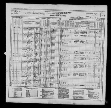 1940 Census Population Schedules - Hawaii - Honolulu County - ED 2-28
