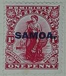 Stamp: New Zealand - Samoa One Penny