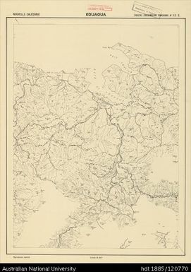 New Caledonia, Kouaoua, Sheet 12-E (East), 1:40 000