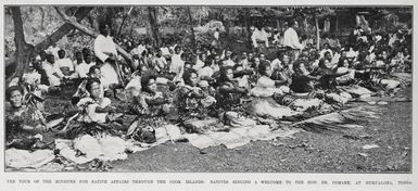 The tour of the Minister for Native Affairs through the Cook Islands