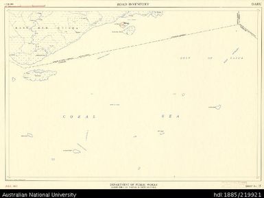 Papua New Guinea, Daru, Road Inventory Series, Sheet 15, 1:250 000, 1967