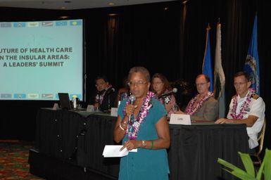 [Assignment: 48-DPA-09-30-08_SOI_K_Isl_Conf_Final] Final day of Insular Areas Health Summit [("The Future of Health Care in the Insular Areas: A Leaders Summit") at the Marriott Hotel in] Honolulu, Hawaii, where Interior Secretary Dirk Kempthorne [joined senior federal health officials and leaders of the U.S. territories and freely associated states to discuss strategies and initiatives for advancing health care in those communinties [48-DPA-09-30-08_SOI_K_Isl_Conf_Final_DOI_0872.JPG]