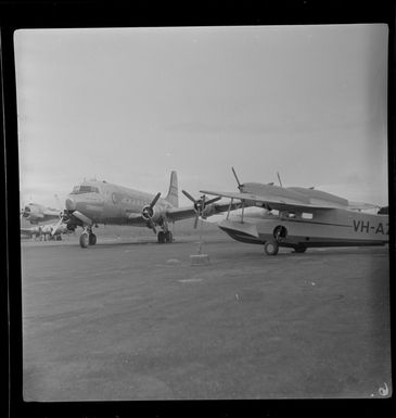 Grumman Widgeon aircraft [VH-AZ] at Jacksons Airstrip, Port Moresby, Papua New Guinea