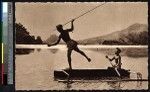 Spear fishing in the bay, New Caledonia, ca.1900-1930