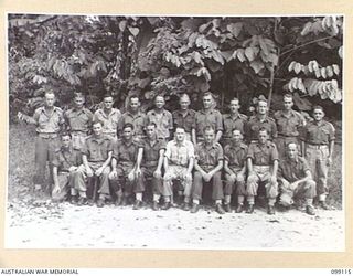 TOROKINA, BOUGAINVILLE. 1945-11-28. MEMBERS OF 28 PLATOON, F COMPANY, 2/1 GUARD REGIMENT, ATTACHED HQ 23 INFANTRY BRIGADE. (FOR IDENTIFICATION OF 20 NAMED PERSONNEL REFER TO PROVISIONAL CAPTION OR ..