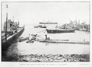 Raratonga's link with the outside world: the anchorage at Avarua Harbour