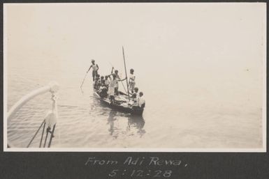 Canoe, Fiji, December 1928