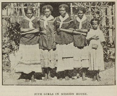 Five girls in mission house