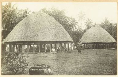 Samoan houses. From the album: Skerman family album