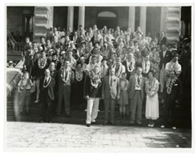 University of Denver Football Team, Coaches, and Supporters, 1934 December 12