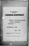 Patrol Reports. Eastern Highlands District, Wonenara, 1969 - 1970