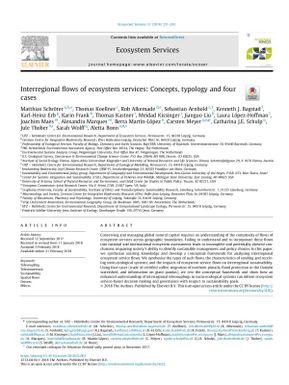 Interregional flows of ecosystems services: concepts, typology and four cases.