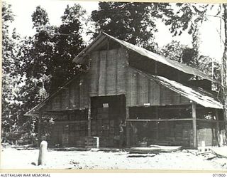 LAE, NEW GUINEA. 1944-03-30. THE BULK WIRELESS STORE, NO. 3 SUB DEPOT, 103RD FIELD AMMUNITION DEPOT, BUILT UNDER JUNGLE TO OBTAIN BETTER CAMOUFLAGE