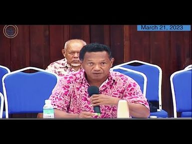 The Senate JGA oversight Hearing with Deputy Director Richard Ngiratrang (21 MAR 23)