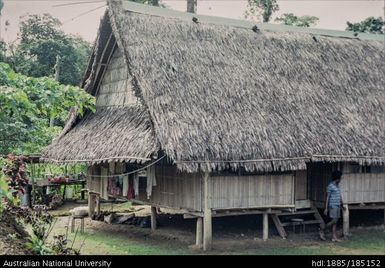 Large 'modern' house construction. Kauwai village (?)