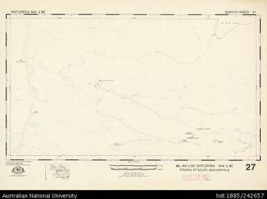 Papua New Guinea, Motupena NW & NE, Survey Index 27, 1:50 000, 1969