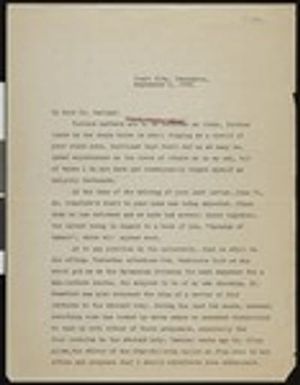 Arthur Wakefield Slaten, letter, 1933-09-04, to Hamlin Garland