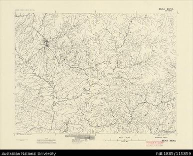 Papua New Guinea, Bena Bena, Provisional map, Sheet NMP-58-022, 1957, 1:63 360
