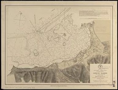 South Pacific--Society Islands, n.w. coast of Tahiti, Papiete Harbor from a French survey in 1869 ; corrected 1889