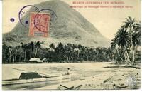 Huahine (Iles Sous le Vent Tahiti).Moua Tapu (la Montagne Sacrée) et Chenal de Maeva.