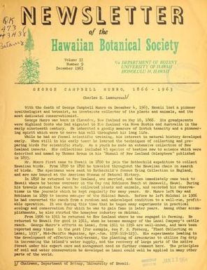 Newsletter - Hawaiian Botanical Society