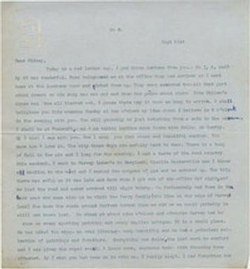 Letter from Gertrude Sanford Legendre, September 21, 1942
