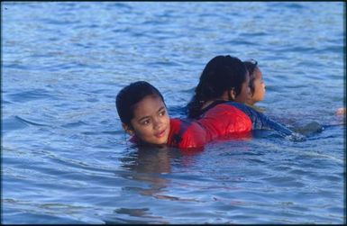 Group of children playing in water