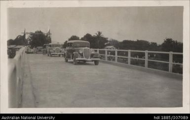 Vehicle driving over a bridge, Tavua