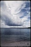 Cloud reflected in lagoon