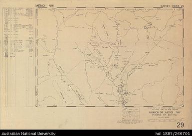 Papua New Guinea, Mendi NE , Survey Index 29, 1:50 000, 1963