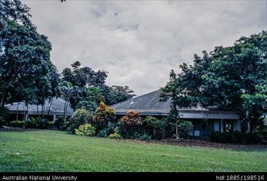 Fiji - white buildings, manicured lawns