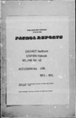 Patrol Reports. Northern District, Kokoda, 1973 - 1974