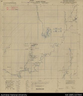 Indonesia, Papua, Netherlands Indies, Mappi-Rivier, 1943, 1:250 000