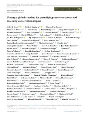 Testing a global standard for quantifying species recovery and assessing conservation impact