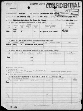 VMTB-232 - ACA rep #52 â Glide bombing & strafing buildings in Yap Town, Yap Is, Carolines on 2/28/45