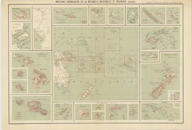 Missions catholiques de la Mélanésie, Micronésie et Polynésie (Océanie) / dessinée et gravée par R. Hausermann