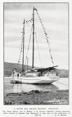 A South sea island trading schooner