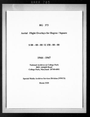 Overlay indexes for degree square 08S158E