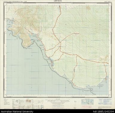 Samoa, Upolu, Lefaga, Series: NZMS 174, Sheet 21, 1963, 1:20 000