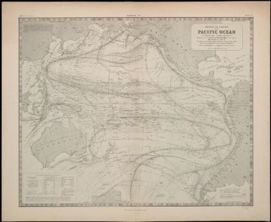 Physical chart of the Pacific Ocean or Great Sea (Mare Pacifico) showing the currents & temperature of the Ocean ... with additions & corrections to 1855 / by A.K. Johnston F.R.S.E. ; engraved by W. & A.K. Johnston