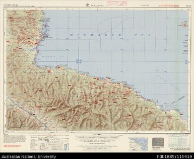 Papua New Guinea, Madang (overprint 1966), Series: AMS T504, Sheet SB 55-6, 1962, 1:250 000