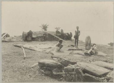 Remains of devil temple, Bau, Fiji, approximately 1895 / Andrew