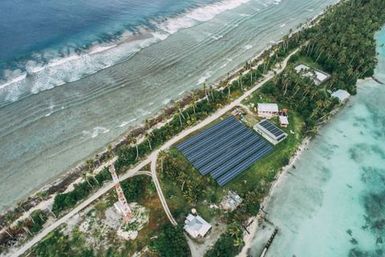 Aerial shot of Nukunonu, Tokelau