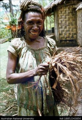 Kundup making pig rope