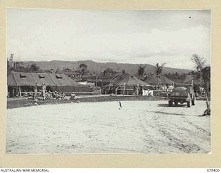 WUNUNG PLANTATION, JACQUINOT BAY, NEW BRITAIN. 1945-03-02. THE ADMINISTRATION SECTION OF THE 105TH CASUALTY CLEARING STATION IN THE PLANTATION