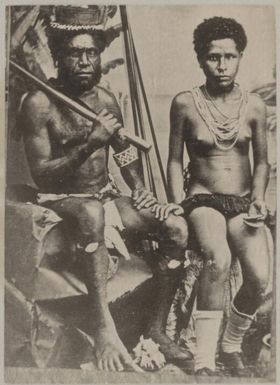 Chief King Jacques and his queen, St. Vincent, New Caledonia, approximately 1895